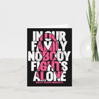 Unterstützung von Brustkrebs bei rosafarbener Fami Karte