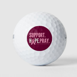 Unterstützung von Brustkrebs Hoffnung beten Golf B Golfball