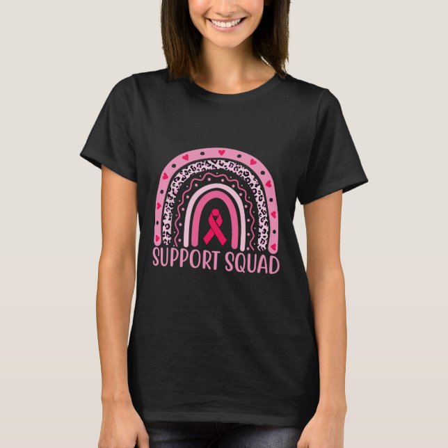 Unterstützung von Brustkrebs im Brustkrebs-Quadrat T-Shirt (Vorderseite)