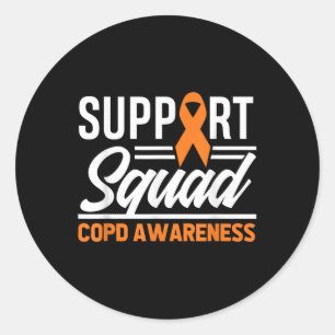 Unterstützung von Copd Warrior für Copd-Bewusstsei Runder Aufkleber