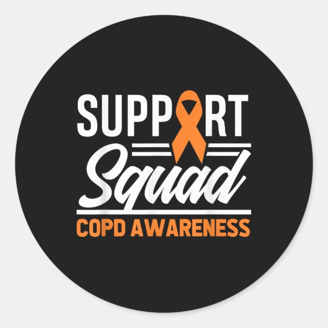 Unterstützung von Copd Warrior für Copd-Bewusstsei Runder Aufkleber (Vorderseite)