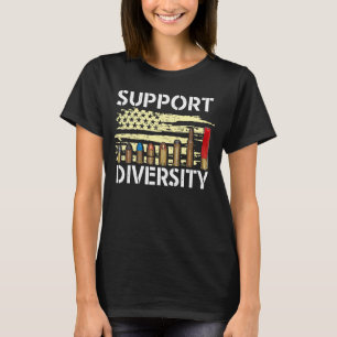 Unterstützung von Diversity Gun Bullets Veteran So T-Shirt
