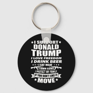 Unterstützung von Donald Trump I Liebe Freedom I D Schlüsselanhänger
