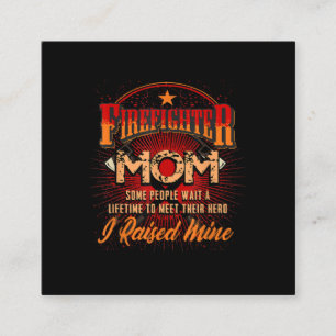 Unterstützung von Feuerwehren - Fireman Proud-Mam Quadratische Visitenkarte