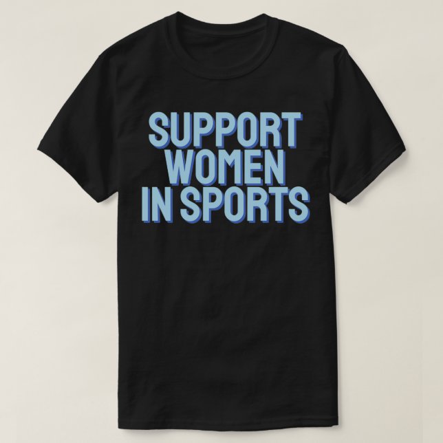 Unterstützung von Frauen in Sportblau T-Shirt (Design vorne)