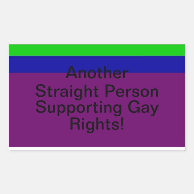 Unterstützung von Gay Rights Rechteckiger Aufkleber (Vorderseite)