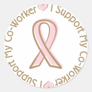 Unterstützung von gespenstischem Brustkrebs Runder Aufkleber
