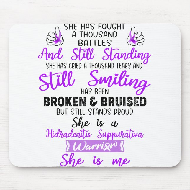Unterstützung von Hidradenitis Suppurativa Krieger Mousepad (Vorne)