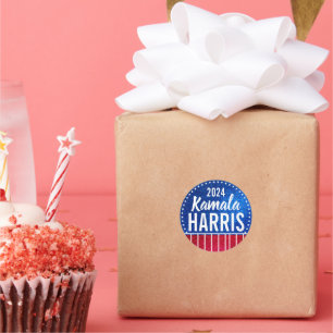 Unterstützung von Kamala Harris 2024 Progress and  Runder Aufkleber