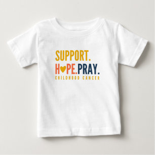 Unterstützung von Kinderkrebs Hoffnung beten Baby  T-shirt
