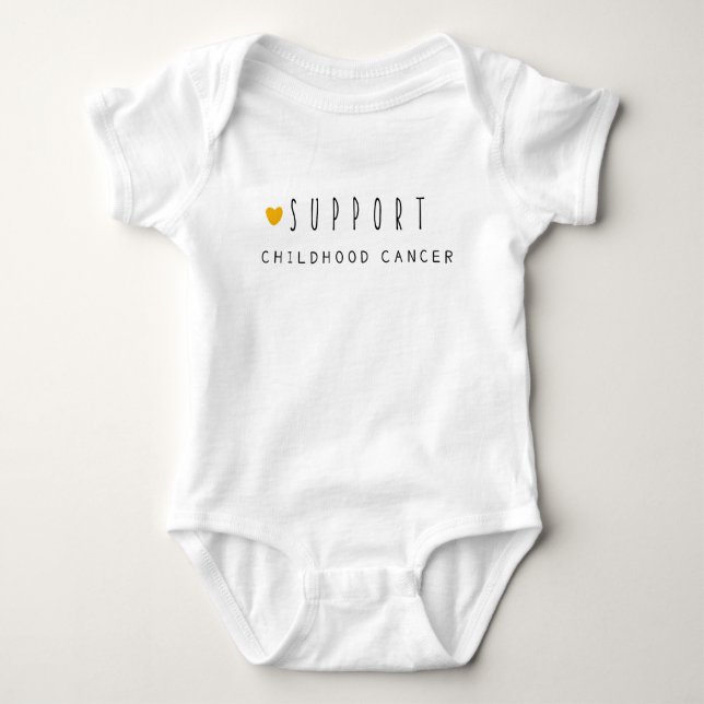 Unterstützung von Krebs bei Kindern. Baby Bodysuit Strampler (Vorderseite)