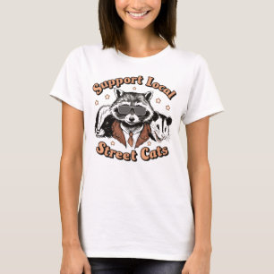 Unterstützung von Local Street Cats Racoon Skunk P T-Shirt