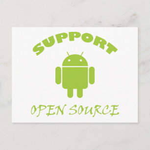 Unterstützung von Open Source Robot Postkarte