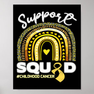 Unterstützung von Rainbow Squad Kindheitskrebs Poster