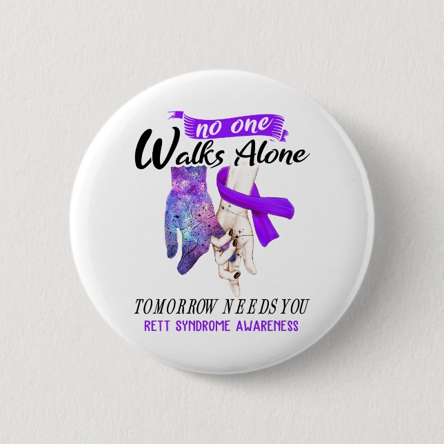 Unterstützung von Rett Syndrome Awareness Ribbon G Button (Vorderseite)