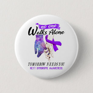 Unterstützung von Rett Syndrome Awareness Ribbon G Button
