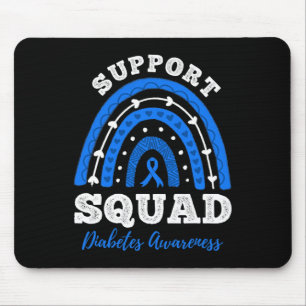 Unterstützung von Squad Blue Ribbon T1d Typ 1 Diab Mousepad