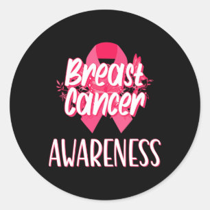 Unterstützung von Squad Breast Cancer - Im Oktober Runder Aufkleber