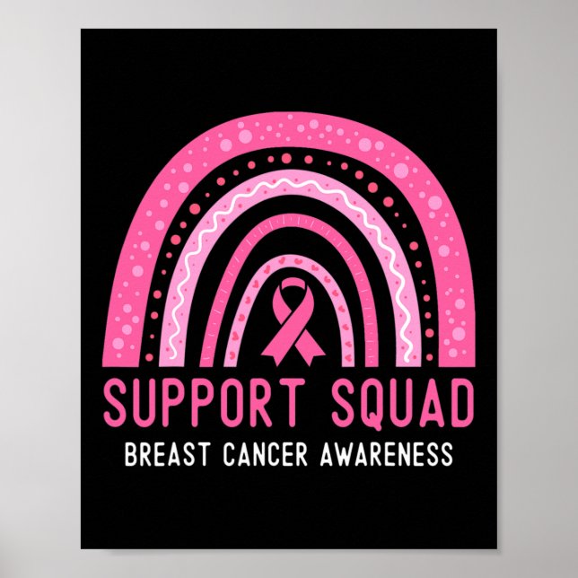 Unterstützung von Squad Brustkrebs-Bewusstsein Rib Poster (Vorne)