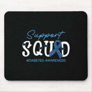 Unterstützung von Squad Costume Blue Ribbon Diabet Mousepad