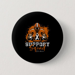 Unterstützung von Squad Football Orange Ribbon Leu Button