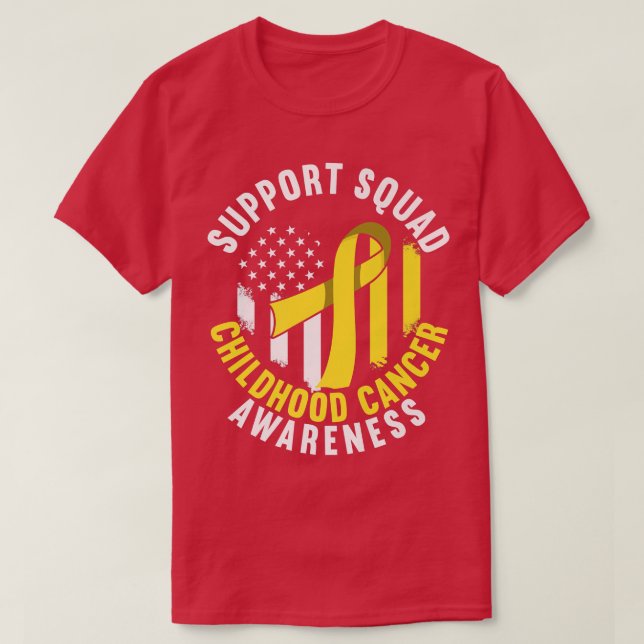 Unterstützung von Squad I Gold Awareness Ribbon I  T-Shirt (Design vorne)