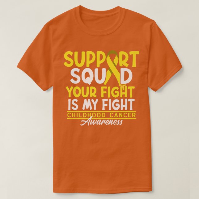 Unterstützung von Squad I Gold Awareness Ribbon I  T-Shirt (Design vorne)