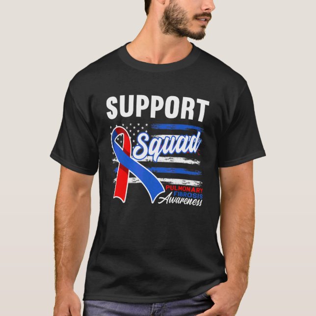 Unterstützung von Squad I Lungenerkrankungen Lunge T-Shirt (Vorderseite)