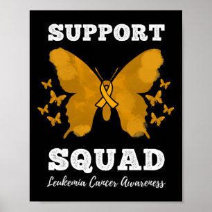 Unterstützung von Squad Leukämie Krebsbewusstsein Poster