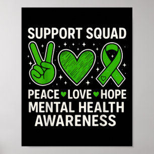 Unterstützung von Squad Mental Health Awareness Gr Poster