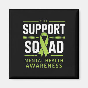 Unterstützung von Squad Mental Health Awareness Li Magnet