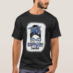 Unterstützung von Squad Messy Bun Blue Ribbon Diab T-Shirt