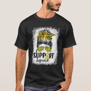 Unterstützung von Squad Messy Bun Leopard Kinderkr T-Shirt
