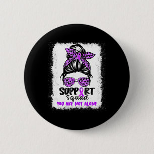 Unterstützung von Squad Messy Bun Lila Warrior Alz Button