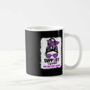Unterstützung von Squad Messy Bun Lila Warrior Alz Kaffeetasse