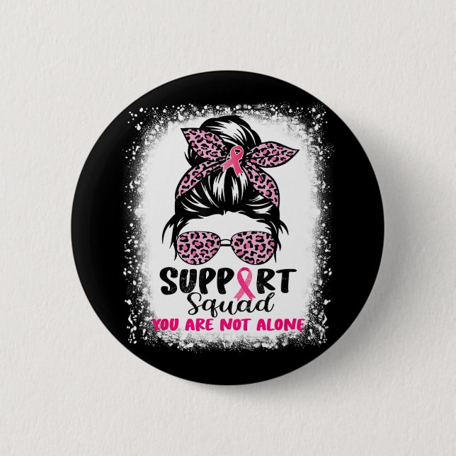 Unterstützung von Squad Messy Bun Pink Krieger Bru Button (Vorderseite)