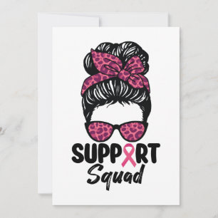 Unterstützung von Squad Messy Bun Pink Krieger Bru Einladung
