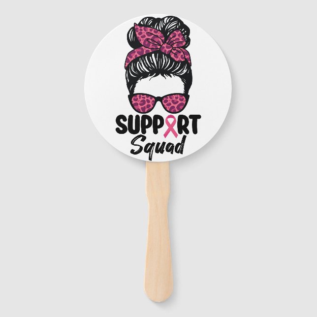 Unterstützung von Squad Messy Bun Pink Krieger Bru Fächer (Vorderseite)