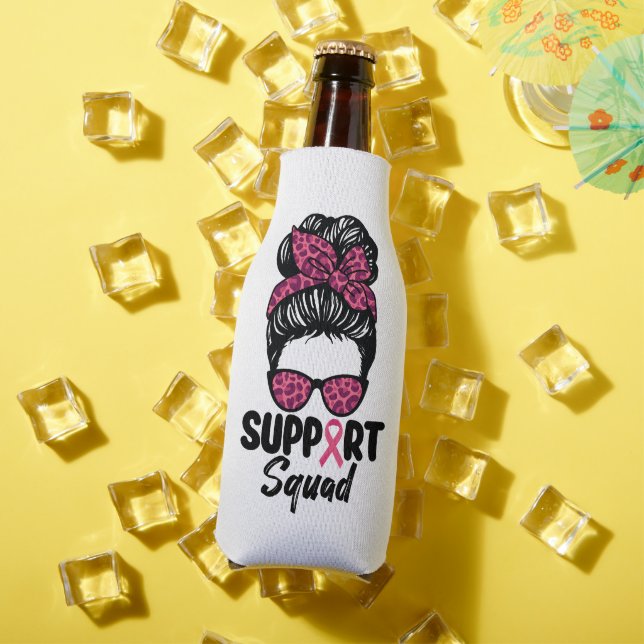 Unterstützung von Squad Messy Bun Pink Krieger Bru Flaschenkühler (In Situ Sommer)