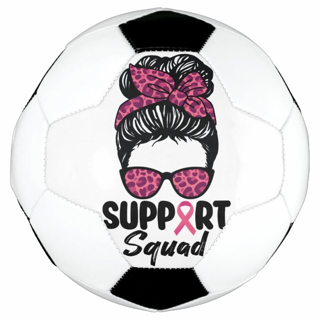 Unterstützung von Squad Messy Bun Pink Krieger Bru Fußball (Vorderseite)