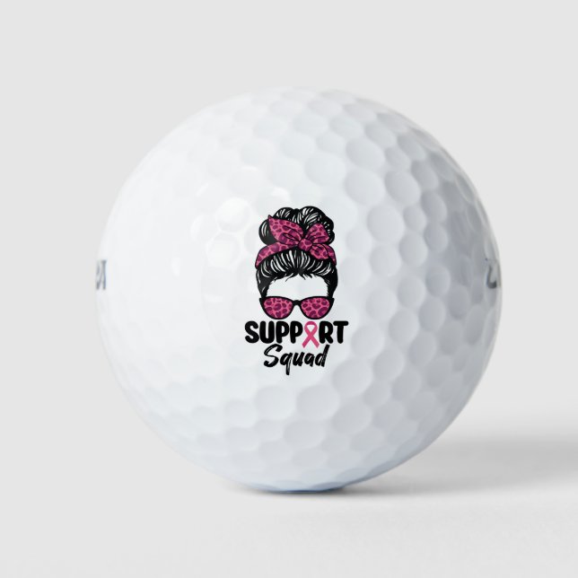 Unterstützung von Squad Messy Bun Pink Krieger Bru Golfball (Vorderseite)