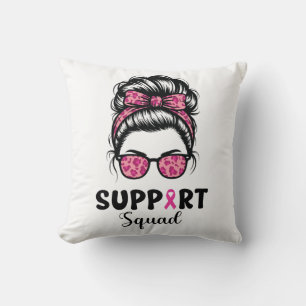 Unterstützung von Squad Messy Bun Pink Krieger Bru Kissen