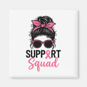 Unterstützung von Squad Messy Bun Pink Krieger Bru Magnet