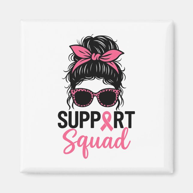 Unterstützung von Squad Messy Bun Pink Krieger Bru Magnet (Vorne)