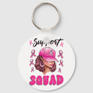 Unterstützung von Squad Messy Bun Pink Krieger Bru Schlüsselanhänger