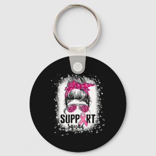 Unterstützung von Squad Messy Bun Pink Krieger Bru Schlüsselanhänger