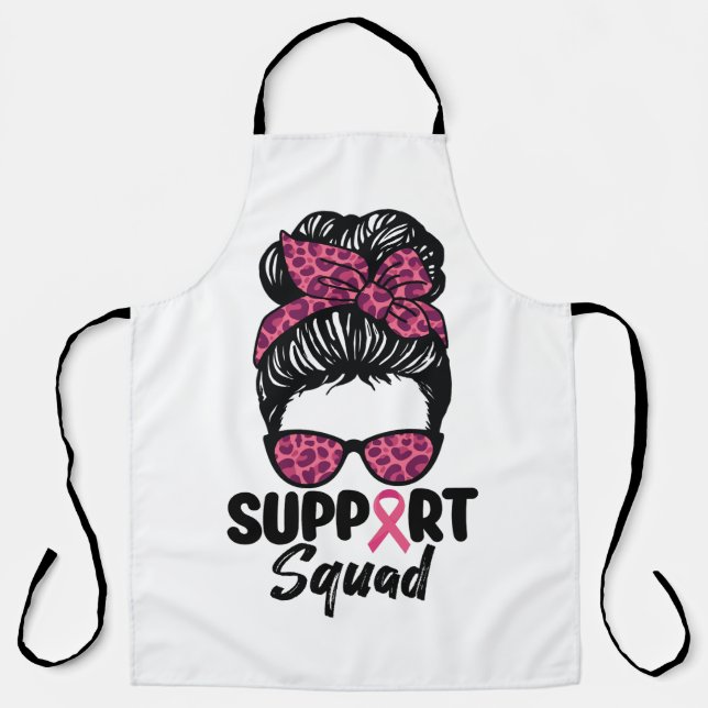 Unterstützung von Squad Messy Bun Pink Krieger Bru Schürze (Vorderseite)