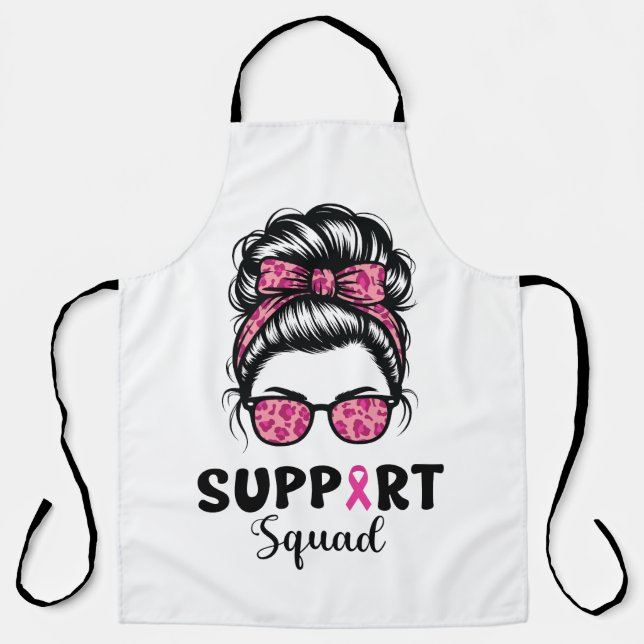 Unterstützung von Squad Messy Bun Pink Krieger Bru Schürze (Vorderseite)