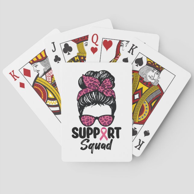 Unterstützung von Squad Messy Bun Pink Krieger Bru Spielkarten (Rückseite)