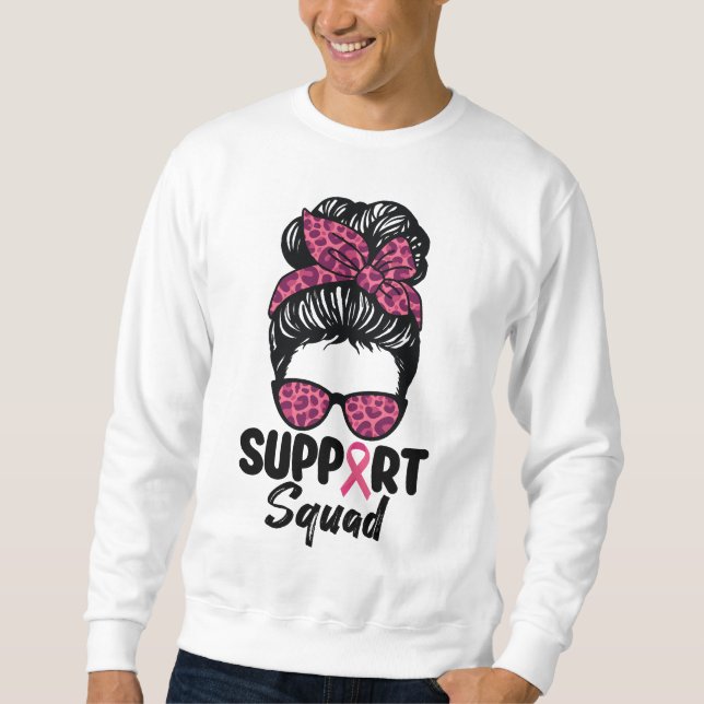 Unterstützung von Squad Messy Bun Pink Krieger Bru Sweatshirt (Vorderseite)